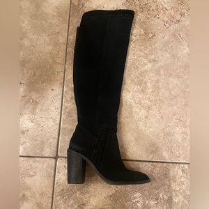Vince Camuto Black knee high heeled boots